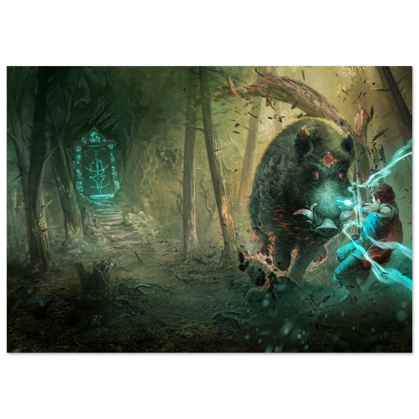Premium Matte Paper Poster, Arcane Knight Book 1 Artwork by Richard Sashigane