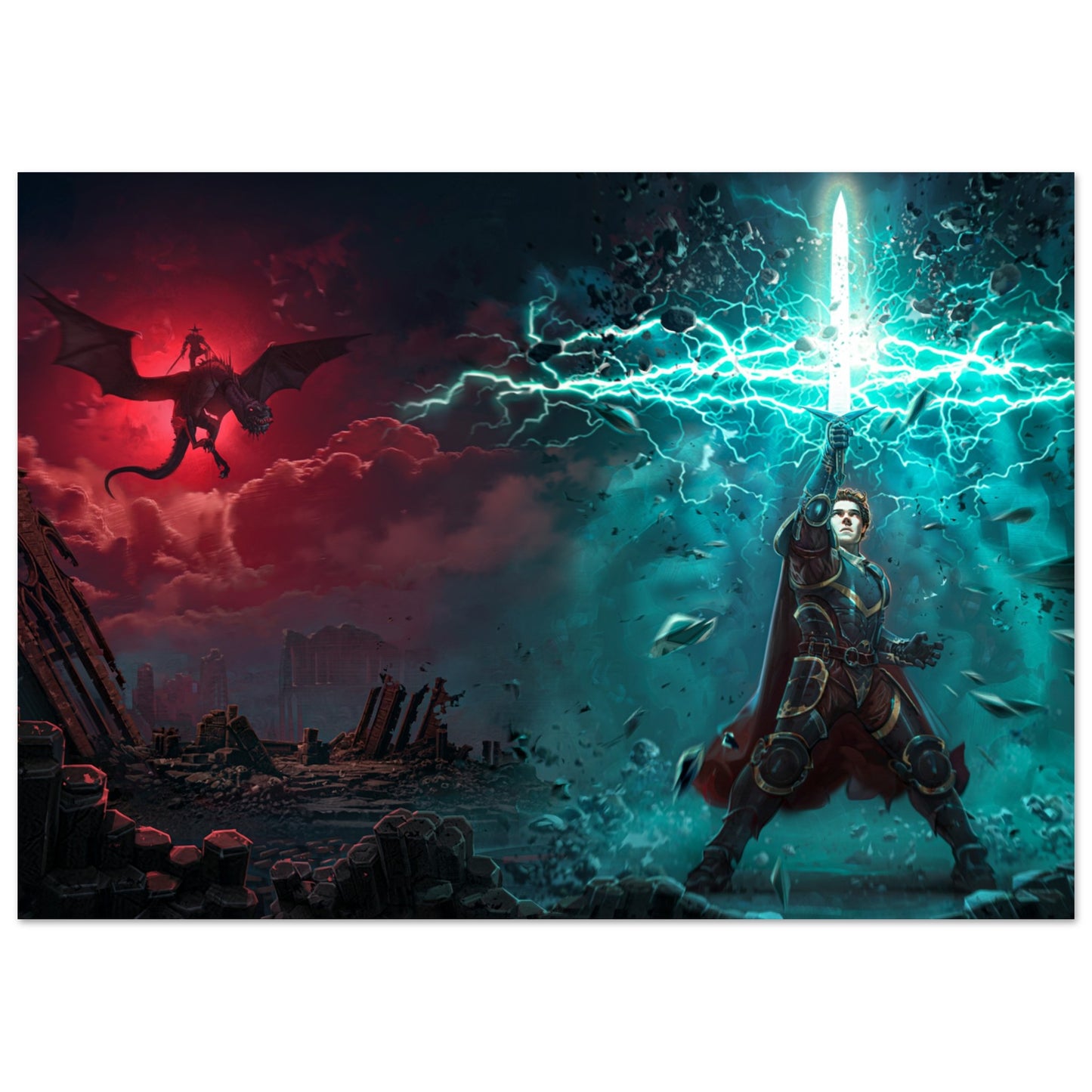 Premium Matte Paper Poster, Arcane Knight Book 5 Artwork by Richard Sashigane